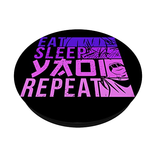 Eat Sleep Yaoi Repeat Fujoshi Anime Boy Gay Manga PopSockets Standard PopGrip