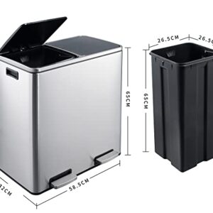 Heim Concept Trash can, 60 L, Silver