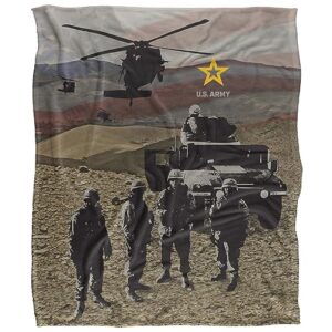 U.S. Army Blanket, 50"x60" Army Values, Silky Touch Super Soft Throw
