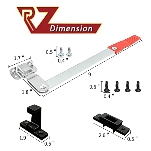 Aucuda RV Emergency Window Latch, Metal EXIT Window Locks, Camper Egress Window Security Bars, Window Support Holder with Red Handle for Travel Trailer, Easy Install&Extra Durable, RV Accessories.