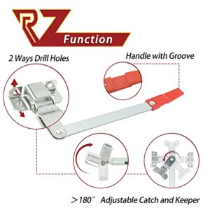 Aucuda RV Emergency Window Latch, Metal EXIT Window Locks, Camper Egress Window Security Bars, Window Support Holder with Red Handle for Travel Trailer, Easy Install&Extra Durable, RV Accessories.