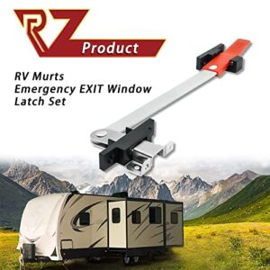 Aucuda RV Emergency Window Latch, Metal EXIT Window Locks, Camper Egress Window Security Bars, Window Support Holder with Red Handle for Travel Trailer, Easy Install&Extra Durable, RV Accessories.