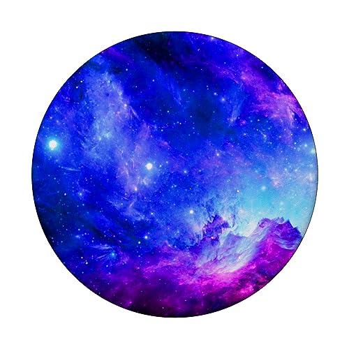 galaxy nebula space universe stars cosmos purple blue PopSockets Standard PopGrip