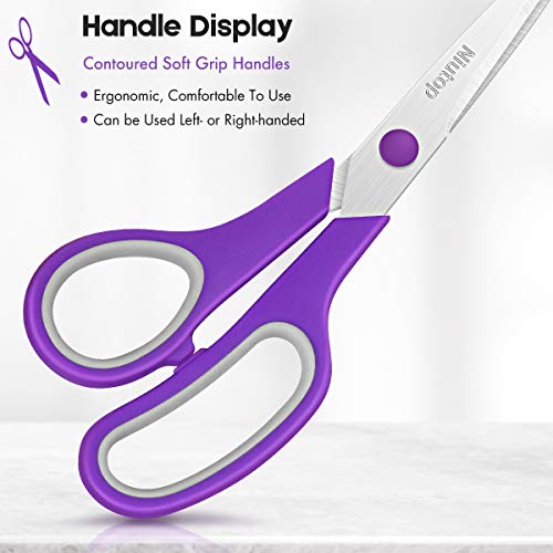 Scissors Bulk Set of 40-Pack, Niutop 8" Multipurpose Sharp Sewing Craft Fabric Scissors for Office Home High/Middle School Student Office Teacher Art Supplies, Soft Comfort-Grip Right/Left Handles