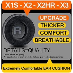 Sixsop Replacement Earpads for Fidelio X2HR X1S X2 X3 Over-Ear Headphones Hybrid (PU/Velour)