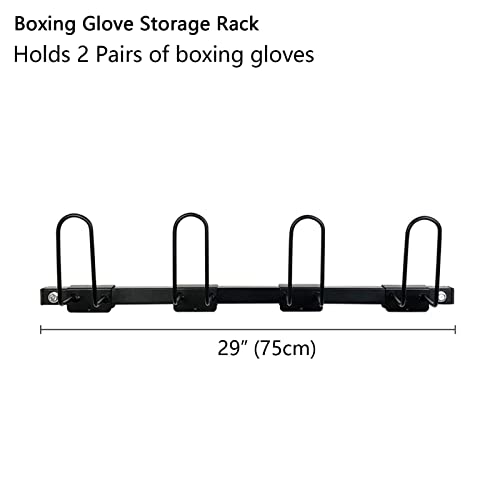 VEITEOX FTY Boxing Glove Rack Wall Mount, Metal Boxing Glove Holder, Boxing Mitts Gloves Organizer Storage Rack for 2 Pair of Gloves