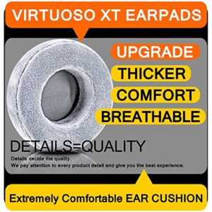 Sixsop Virtuoso XT Upgrade Thicker Earpads - Earpads Compatible with Virtuoso RGB Wireless SE Gaming Headset Replacement Ear Pads/Ear Cushion/Ear Cups (Gray Velour)