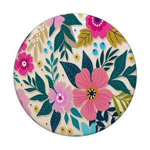 Cute Colorful Blooming Floral Patterns Phone Popper PopSockets Standard PopGrip