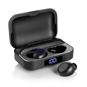 earcrafts wireless earbuds - 120 hours playtime in ear bluetooth headphones with microphone, tws, smart touch control ipx7 waterproof, great sound, ideal for sport