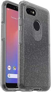otterbox symmetry clear series case for google pixel 3 xl - non-retail packaging - stardust (silver flake/clear)