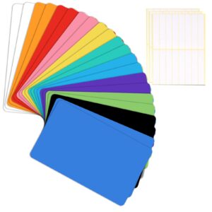 22pcs library book dividers library dividers with 3pcs sticker labels, 6"x 12" assorted colored bookshelf markers for bookshelf/homeschool area helps find books fast