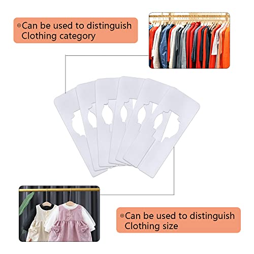 30 Piece White Rectangular Clothing Rack Size Dividers, Rectangular Blank Closet Dividers Hanging, Blank Hanger Separator, Closet Dividers for Clothing Rack (30)