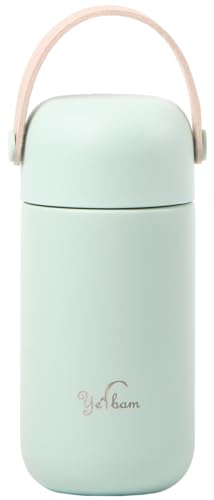 YERBAM 5.5oz Mini Tumbler Stainless Steel Vacuum Insulated Water Bottle Double Wall Thermos Flask Small Size BPA Free Leakproof (tea green)