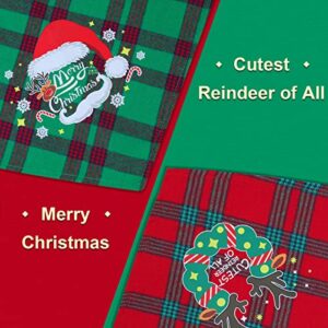 2 Pack Dog Bandana Christmas for Puppy Small Medium Large Dogs Cats Pets Outfit Classic Plaid Pets Scarf Triangle Bibs Merry Christmas Bandana Santa Costume Accessories(Red, Green(New))