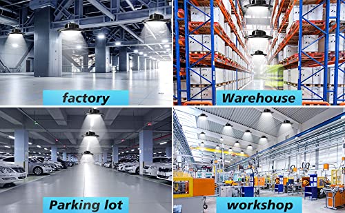 UFO LED High Bay Light Fixtures 150W,21000LM,5000K,LED Shop Light UL 5' Cable with US Plug,Commercial Light for Warehouse Workshop Garages Gym Area Lighting