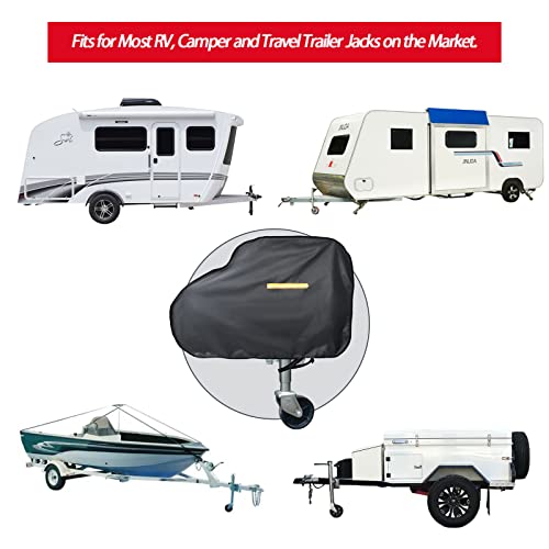 Andacar Caravan Hitch Cover, Waterproof Trailer Jack Cover Universal Trailer Hitch Covers Rain Snow Dust-Proof Hitch Ball Cover-36x24x6 inch.