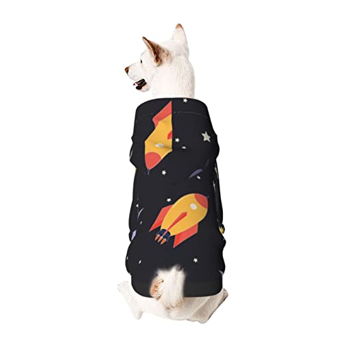 Universe Rockets Pet Dog Hoodies - Soft and Warm Dog Hoodie Sweater, Cold Weather Clothes for XS-XXL Dogs Winter Coat