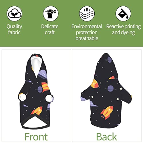 Universe Rockets Pet Dog Hoodies - Soft and Warm Dog Hoodie Sweater, Cold Weather Clothes for XS-XXL Dogs Winter Coat