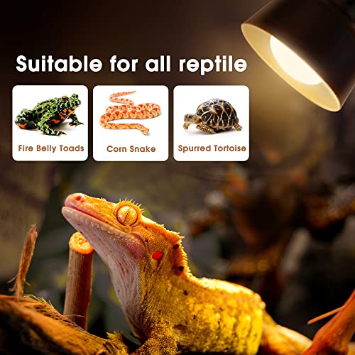 Briignite Heat Lamp Bulbs, UVA Reptile Light, Reptile Heat Lamp Bulbs E26 Base, 50W Basking Spot Bulb for Reptile, Full Spectrum Heat Light Bulb for Turtle Lizard Tank, Bearded Dragon, 1 Pack