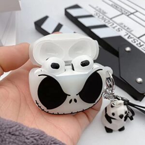 Compatible with AirPods 3 Case Cover, Luminous Skull case Compatible with Airpods 3rd Generation Cases (2021), Cute Funny Anime Case for Airpods 3