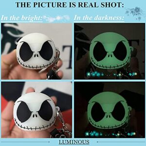 Compatible with AirPods 3 Case Cover, Luminous Skull case Compatible with Airpods 3rd Generation Cases (2021), Cute Funny Anime Case for Airpods 3