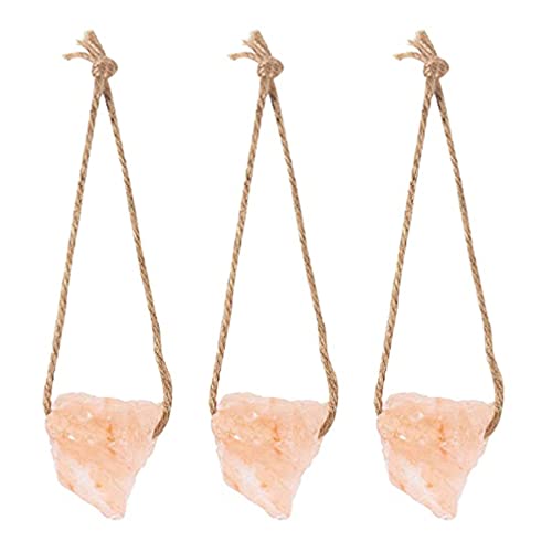 POPETPOP Small Pets Lick Salt Block- Pet ChewToy Himalayan Salt on a Rope Chew Treat Toy for Bunny Hamster Small Pets 3Pcs, 15x4.5cm