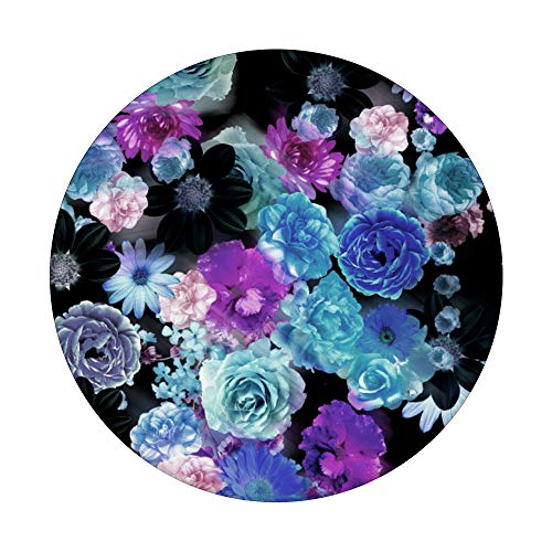 Vintage Floral Purple and Blue Flowers Phone Popper PopSockets Swappable PopGrip
