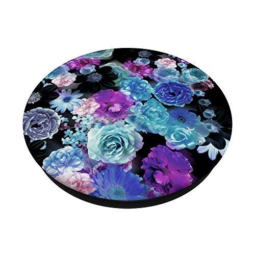 Vintage Floral Purple and Blue Flowers Phone Popper PopSockets Swappable PopGrip