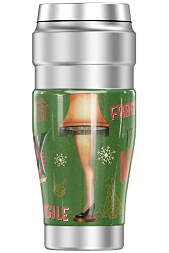 THERMOS A Christmas Story Leg Lamp STAINLESS KING Stainless Steel Travel Tumbler, Vacuum insulated & Double Wall, 16oz