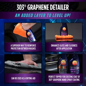 303 Graphene Detailer – Enhances Protection on Existing Coatings, Sealants, and Waxes – Superior UV Protection, Safe for All Automotive Exterior Surfaces – 16oz (30247)