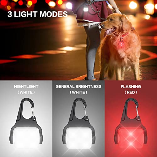 Dog Lights for Night Walking – 50LM Dog Collar Light, 3 Modes Rechargeable Dog Light, IP65 Waterproof Dog Walking Light, Dog Flashlight for Running, Camping, Climbing, Bike, 2 Pack