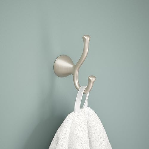 Delta ARV35-DN Arvo Double Towel Hook Bath Hardware Accessory in Brushed Nickel