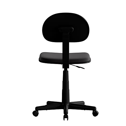 Flash Furniture Low Back Swivel Task Office Chair - Adjustable Black Student Chair with Padded Mesh Seat & Back - Homeschool Study Chair