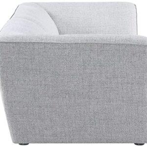 Meridian Furniture Miramar Collection Modern | Contemporary Linen Textured Upholstered Modular Sofa, 76" W x 38" D x 28.5" H, Grey