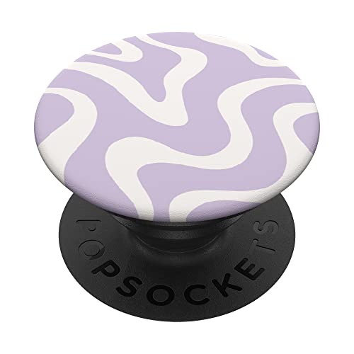 Purple Lilac Retro Swirl 60s 70s Design PopSockets Swappable PopGrip