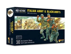 warlord bolt action italian army & blackshirts 1:56 wwii military table top wargaming plastic model kit figures 402015801