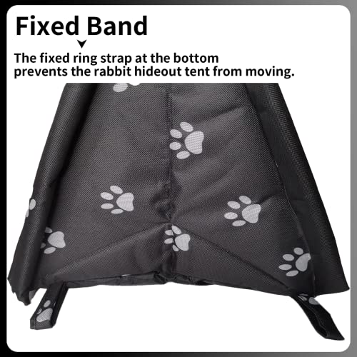Fhiny Foldable Rabbit Tent Bed, Weatherproof Bunny Warm House Guinea Pig Hideout Cage Accessories for Bunny Guinea Pigs Chinchilla Ferrets Rats Kitten or Other Small Animals