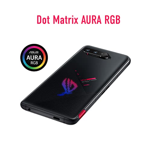 Asus ROG Phone 5s - 6.78” FHD+ 2448x1080 HDR 144Hz- 6000mAh Battery - 64MP/13MP/5MP Triple Camera with 24MP Front Camera – 16GB RAM -512GB Storage -5G LTE Unlocked Dual SIM Cell Phone - Phantom Black