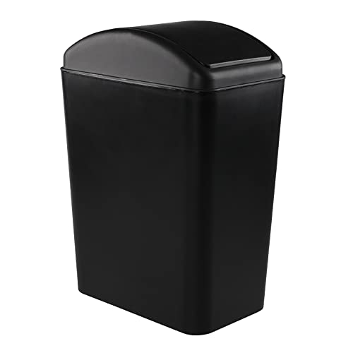 Gloreen 16 L Slim Kitchen Garbage Can, Plastic Rectangular Waste Basket, 1 Pack