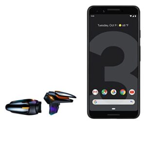 boxwave gaming gear compatible with google pixel 3 - touchscreen quicktrigger auto, trigger buttons autofire gaming mobile fps - jet black