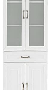 Crosley Furniture Stanton Glass Door Pantry, White