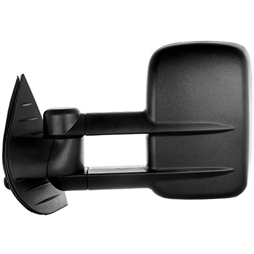 FEIPARTS Tow Mirrors Towing Mirrors Fit for 2008-2013 for Chevy Silverado for GMC Sierra 1500/2500 HD/3500 Towing Mirrors with Left Right Side Manual Black No Heated No Light Manual Telescoping