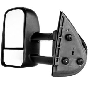 FEIPARTS Tow Mirrors Towing Mirrors Fit for 2008-2013 for Chevy Silverado for GMC Sierra 1500/2500 HD/3500 Towing Mirrors with Left Right Side Manual Black No Heated No Light Manual Telescoping