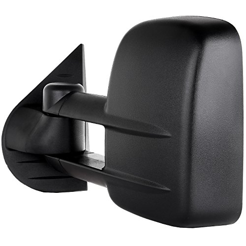 FEIPARTS Tow Mirrors Towing Mirrors Fit for 2008-2013 for Chevy Silverado for GMC Sierra 1500/2500 HD/3500 Towing Mirrors with Left Right Side Manual Black No Heated No Light Manual Telescoping