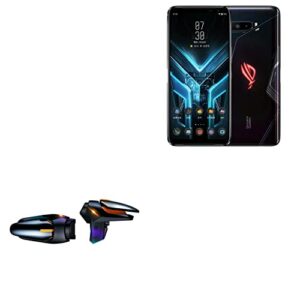 boxwave gaming gear compatible with asus rog phone 3 - touchscreen quicktrigger auto, trigger buttons autofire gaming mobile fps - jet black