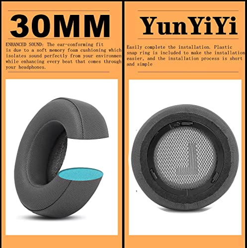 YunYiYi Virtuoso XT Ear Pads Replacement Cushion Compatible with Corsair Virtuoso RGB Wireless SE/Virtuoso XT Gaming Headset Earpads Thicker (Dark Gray)