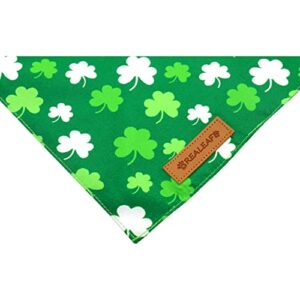 Realeaf St. Patrick's Day Dog Bandanas 2 Pack, Triangle Reversible Pet Scarf for Boy and Girl, Premium Durable Fabric, Multiple Sizes Offered, Bandana for Medium and Large Dogs (Large)