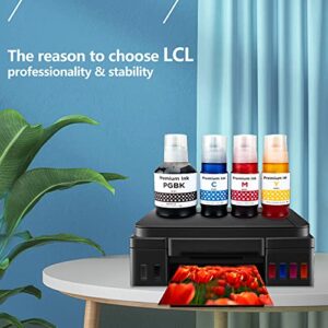 LCL Compatible Ink Bottle Replacement for Canon GI21 GI-21 GI-21PGBK GI-21BK GI-21C GI-21M GI-21Y PIXMA G3260 G2260 G1220 (2Black Pigment 170ML, CMY Dye 70ML, 5-Pack)