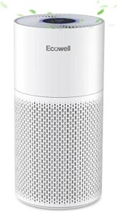 ecowell air purifiers for home large room up to 2314sq.ft in 60 min, 29db, cadr 212cfm, air purifiers for bedroom pets with h13 true hepa filter, removes 99.97% mold smokers pet dander dust odor