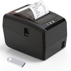 itari thermal receipt printer, pos printer support usb/serial/ethernet(lan) and cash drawer for android, windows, mac, linux and chromebook with auto-cutter and alarm reminder (black)